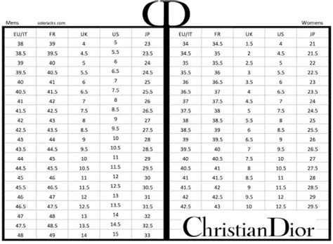 dior size chart women's|Dior size chart women.